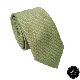 Gravata jacquard quadriculada verde menta 